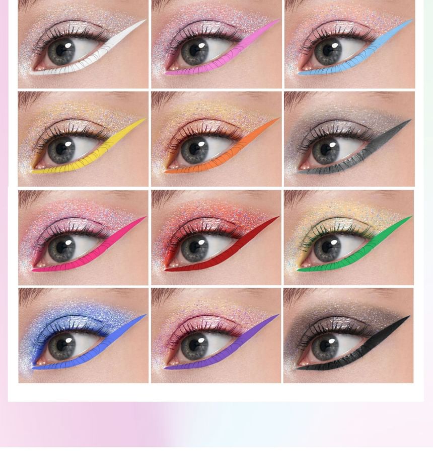 HANDAIYAN - Dubbel effect eyeliner met twee uiteinden - 12 kleuren