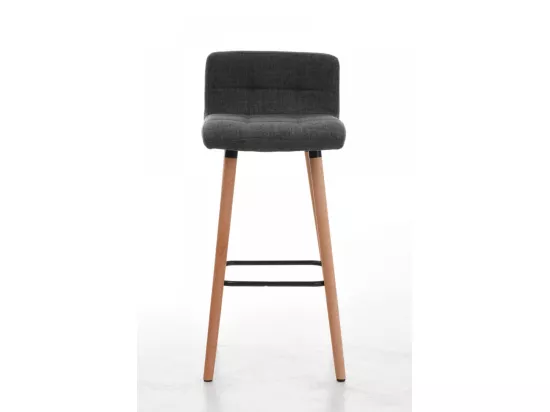Lot de 2 Tabouret de bar - Tissu & Nature - Gris clair - Lincoln