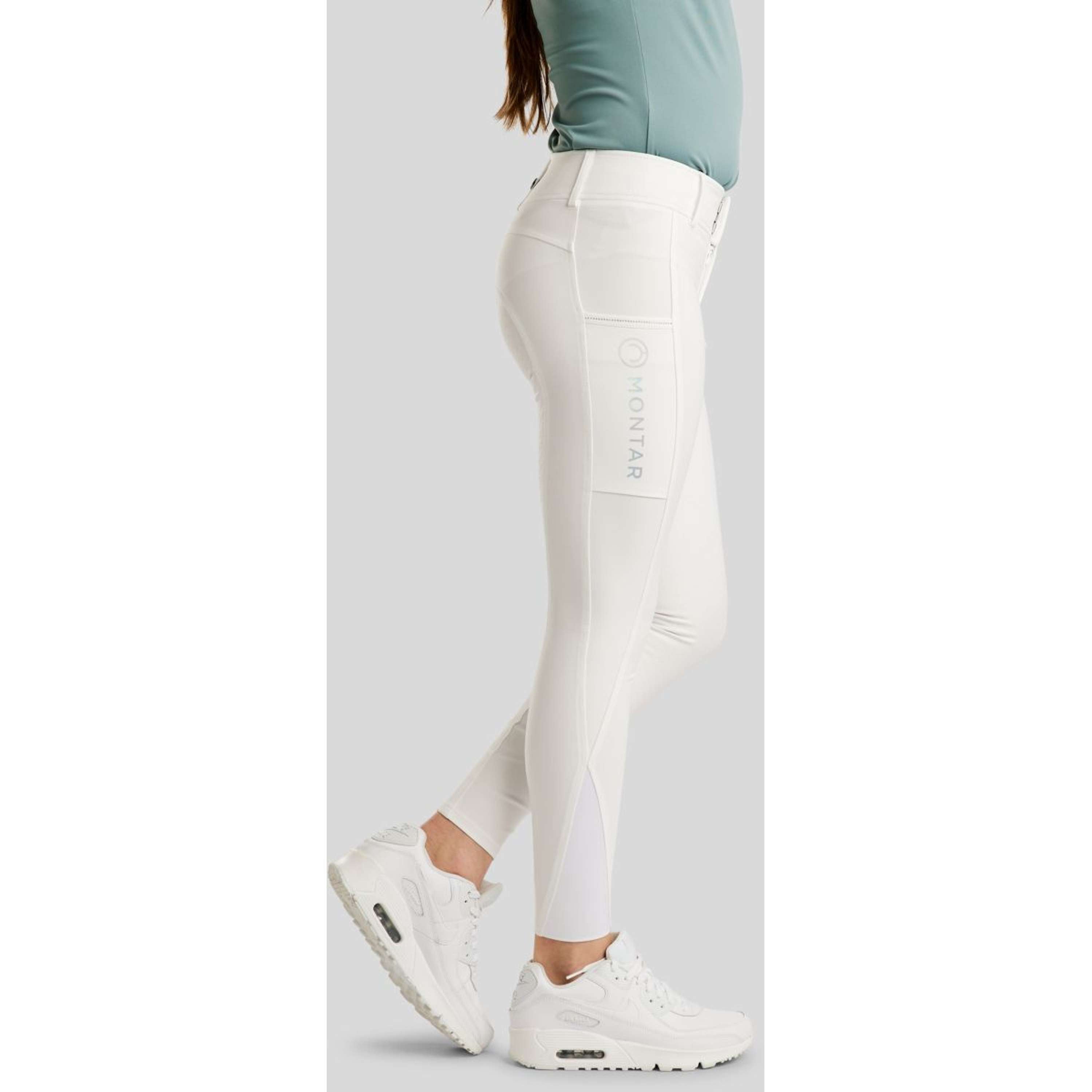 Montar Rijbroek MoCha Full Grip Wit