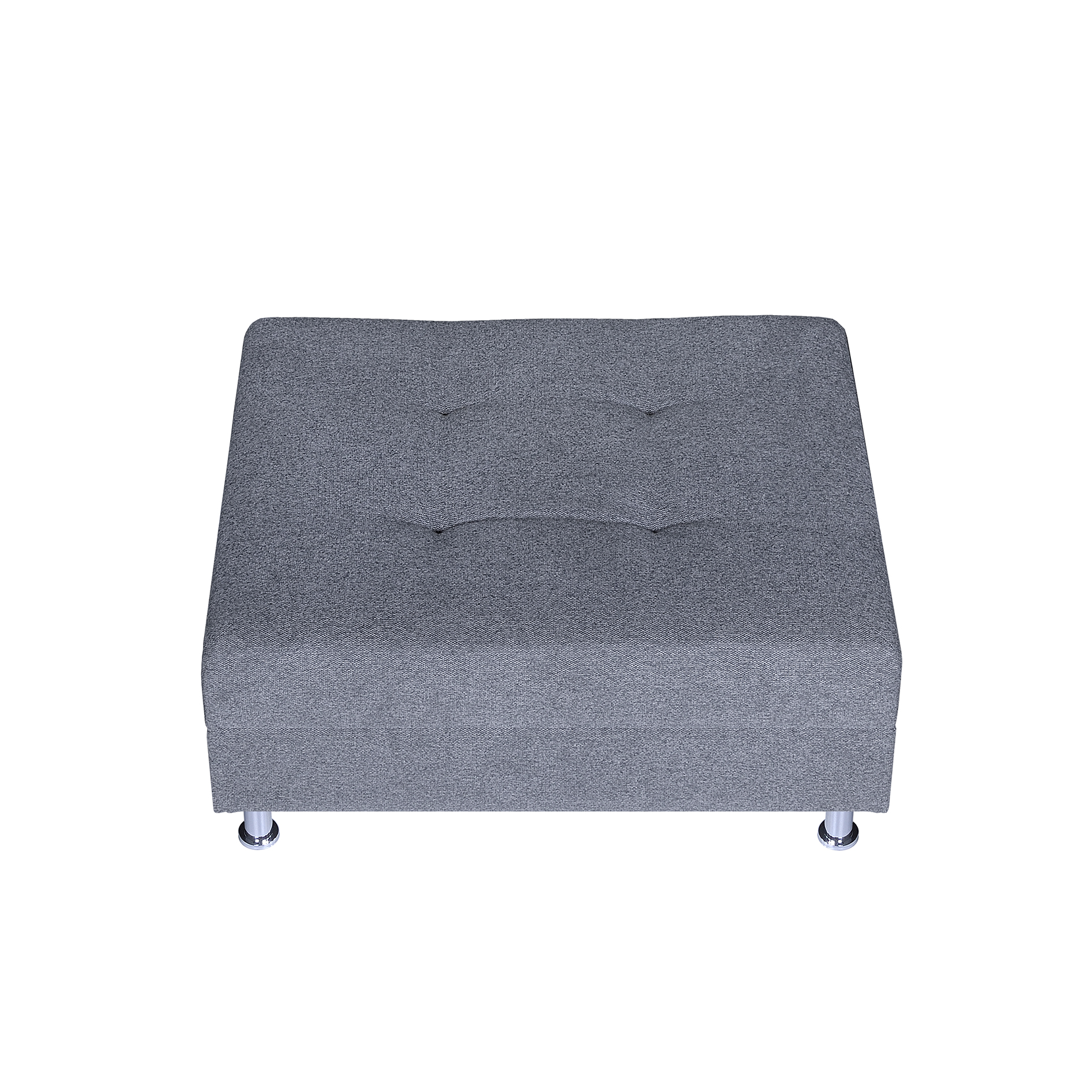Hocker - grau - Strukturgewebe - Federkern