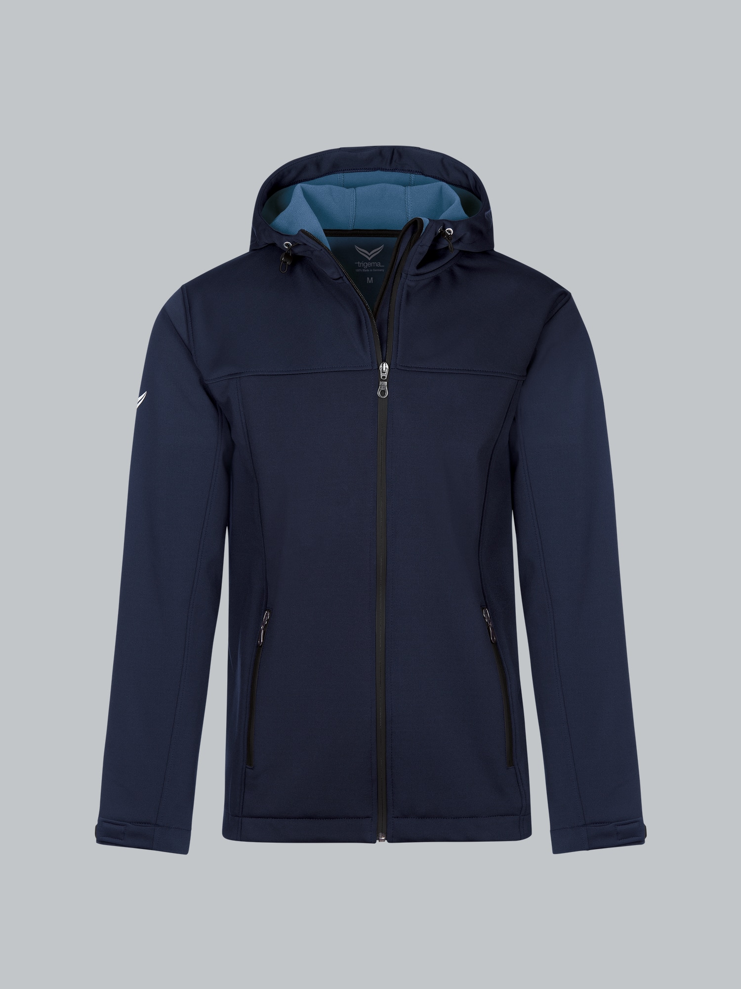 Klassische Softshell–Kapuzenjacke Navy