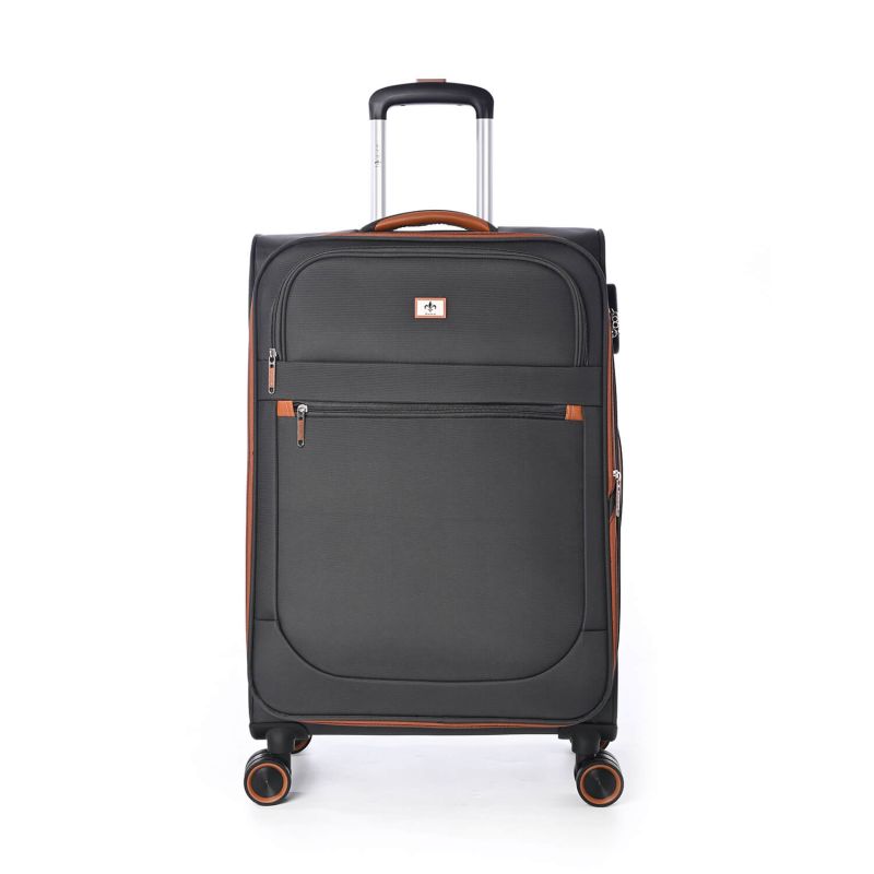Lot de 3 valises souples 345 Extensibles 55, 67 et 79 cm Gris foncé
