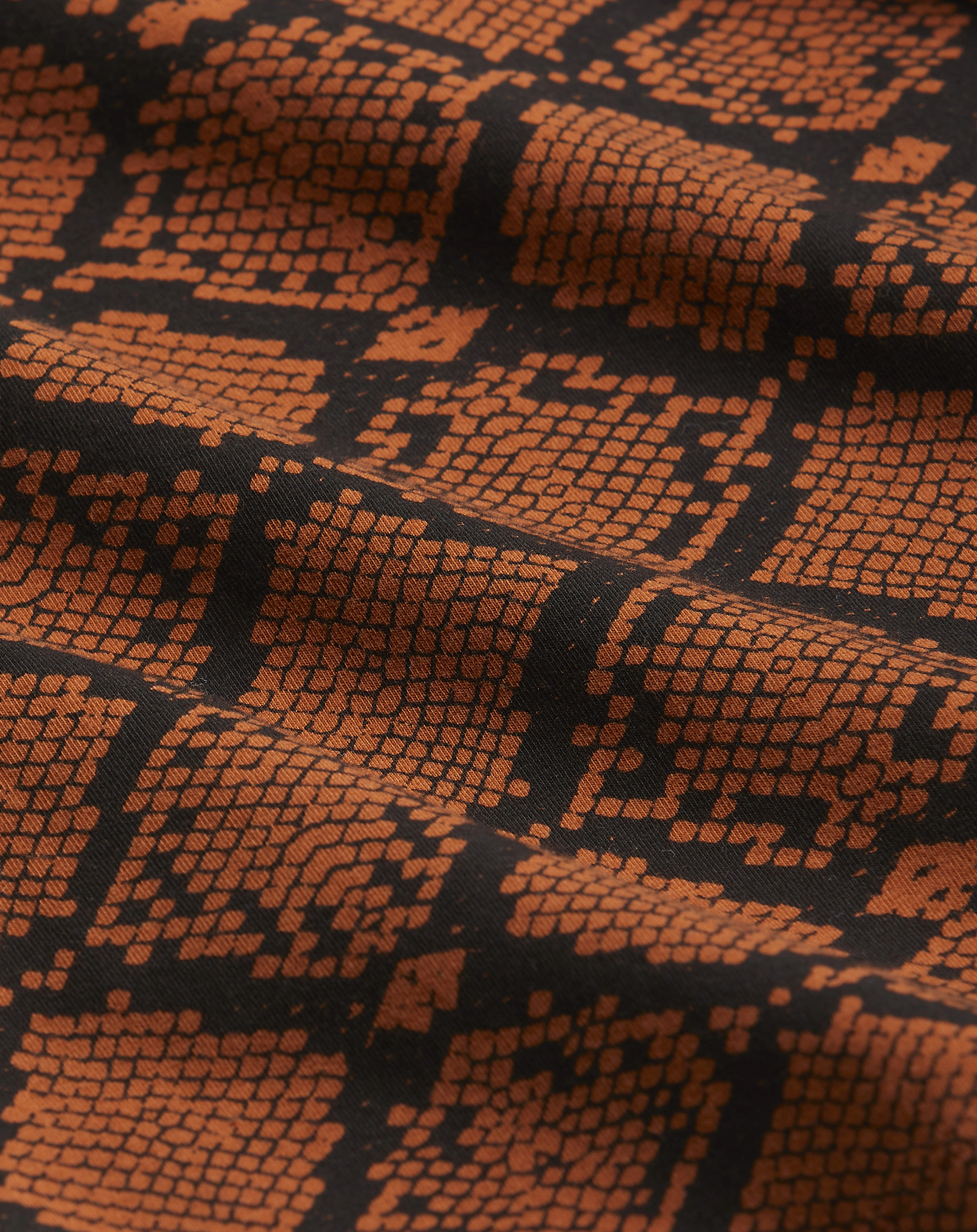 Langarmkleid SNAKESKIN in braun