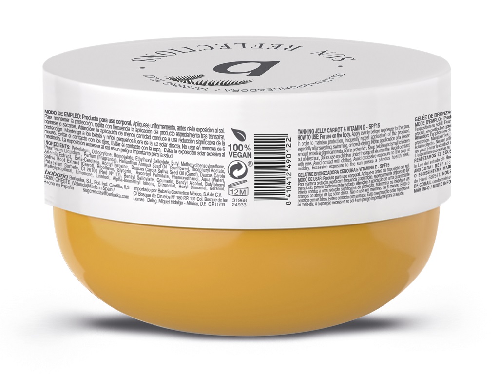 GELATINA BABARIA BRONZEADORA CENOURA FPS15 300ML