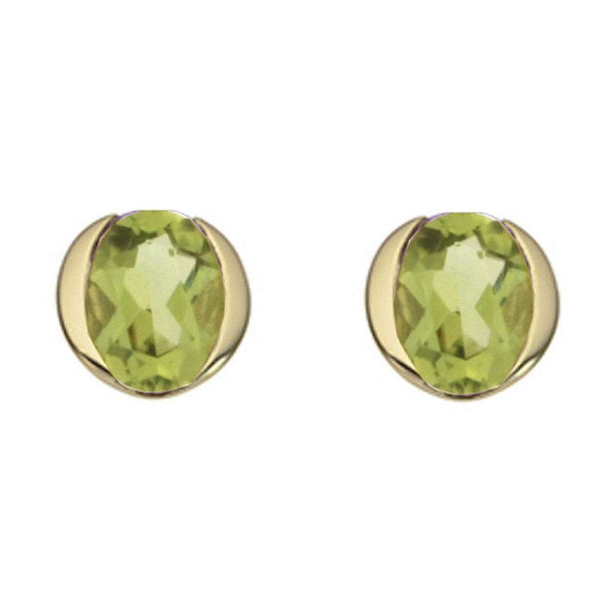 Boucles d'oreilles Brillaxis or jaune péridot
