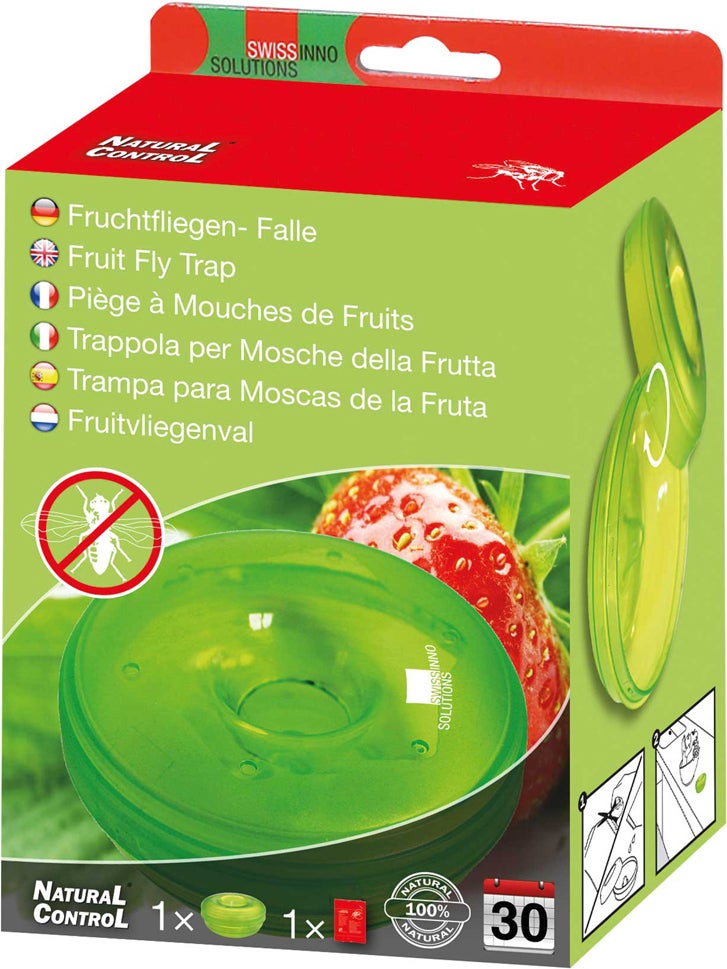 SwissInno fruitvliegenval Natural Control 4,5 x 8,5 x 10,5 cm