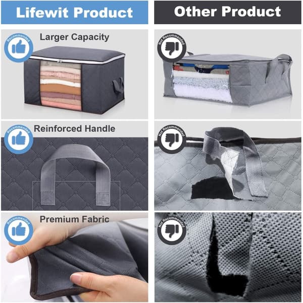 INF Oppbevaringseske for laken, tepper, klær 60x43x35 cm 1-pack