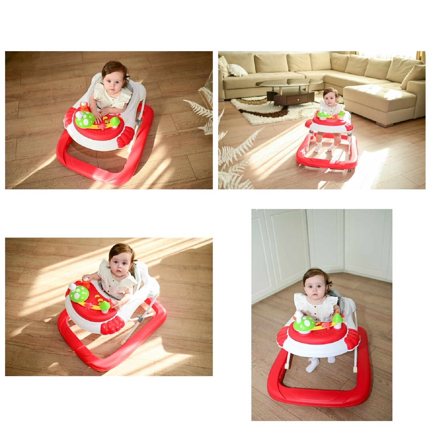 Bertoni Lauflernhilfe Green Garden Spielcenter, Musikfunktion, Treppenstopper rot