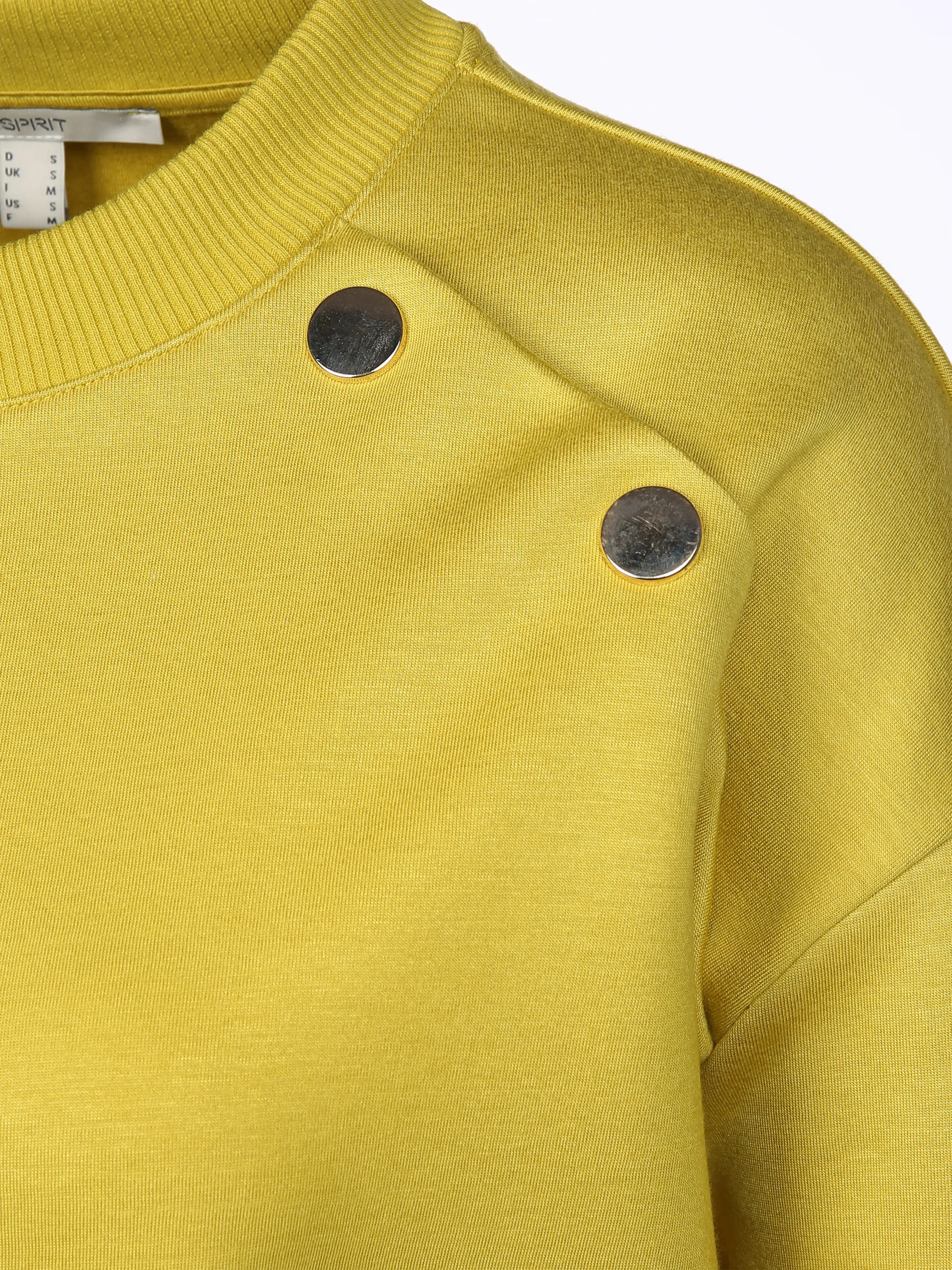 Damen Sweatshirt mit Schmuckknöpfen