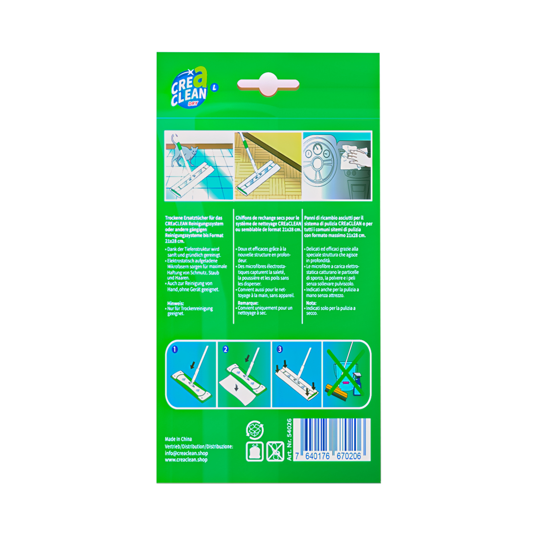 CREaCLEAN Dry L Ersatztücher 20 Stk.