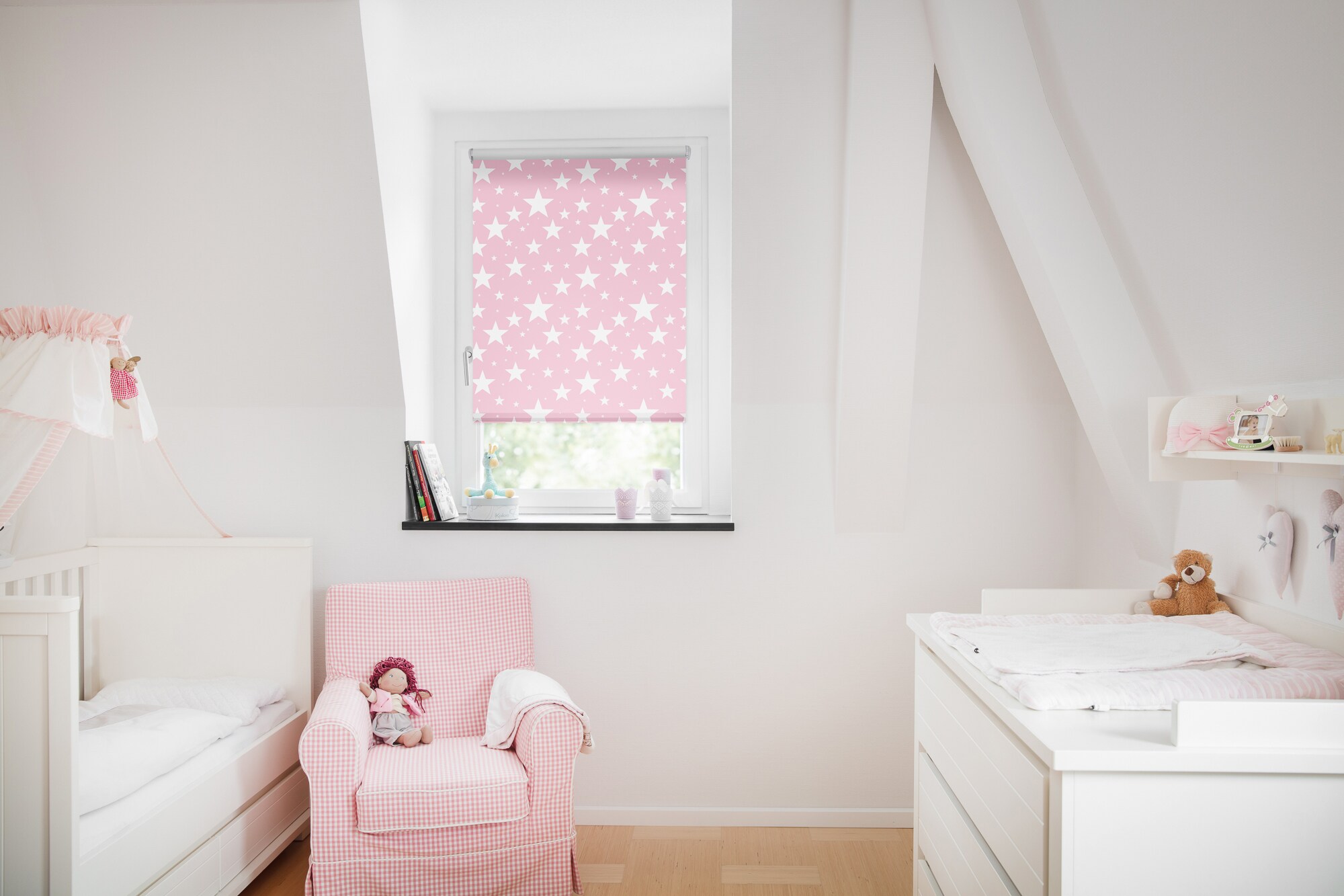 Lichtblick Rollo Klemmfix, ohne Bohren, blickdicht, Sterne