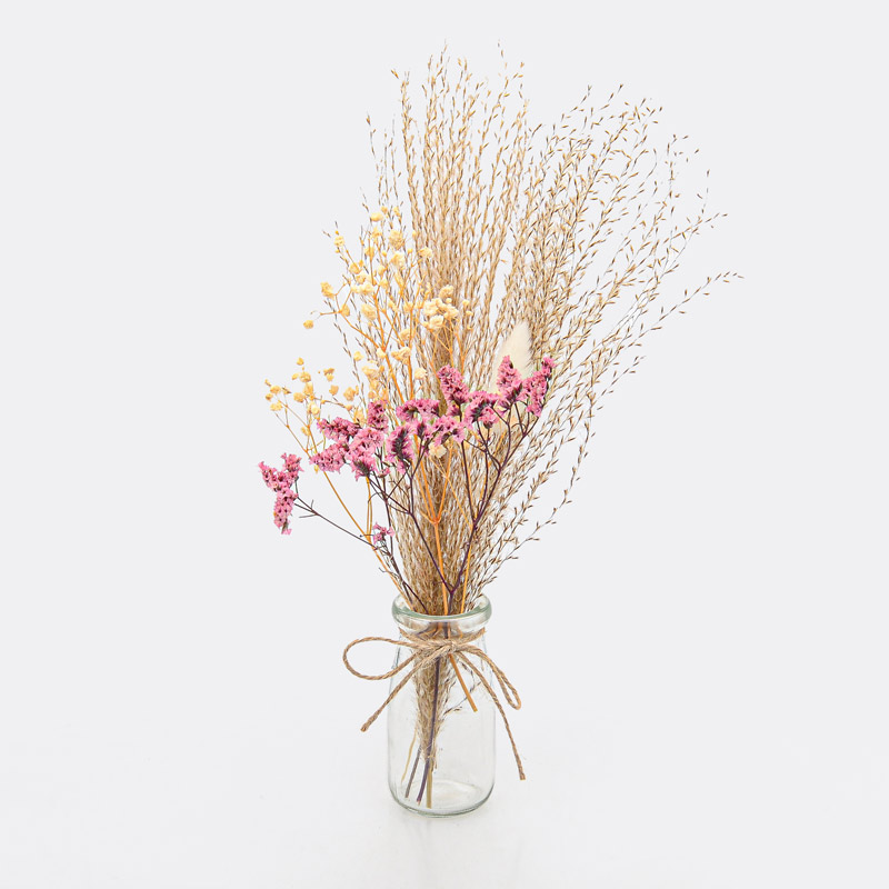 Fleurs séchées en pot