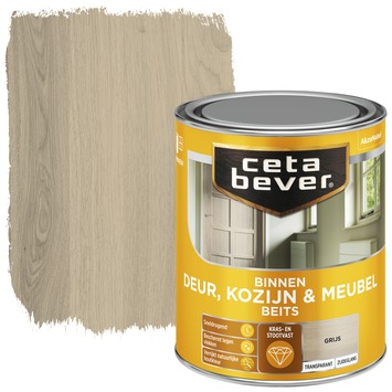 CetaBever Deur, Kozijn & Meubelbeits zijdeglans transparant grijs 750 ml