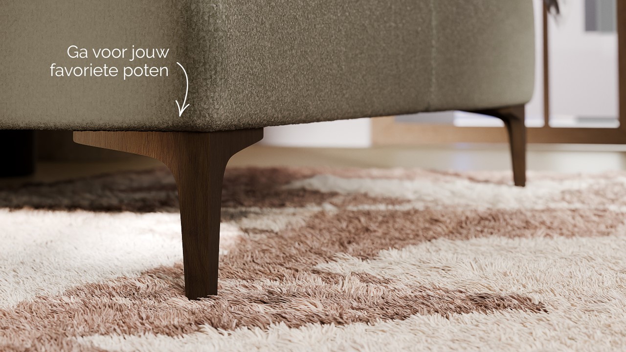 Boxspring Ivory - Soft teddy taupe