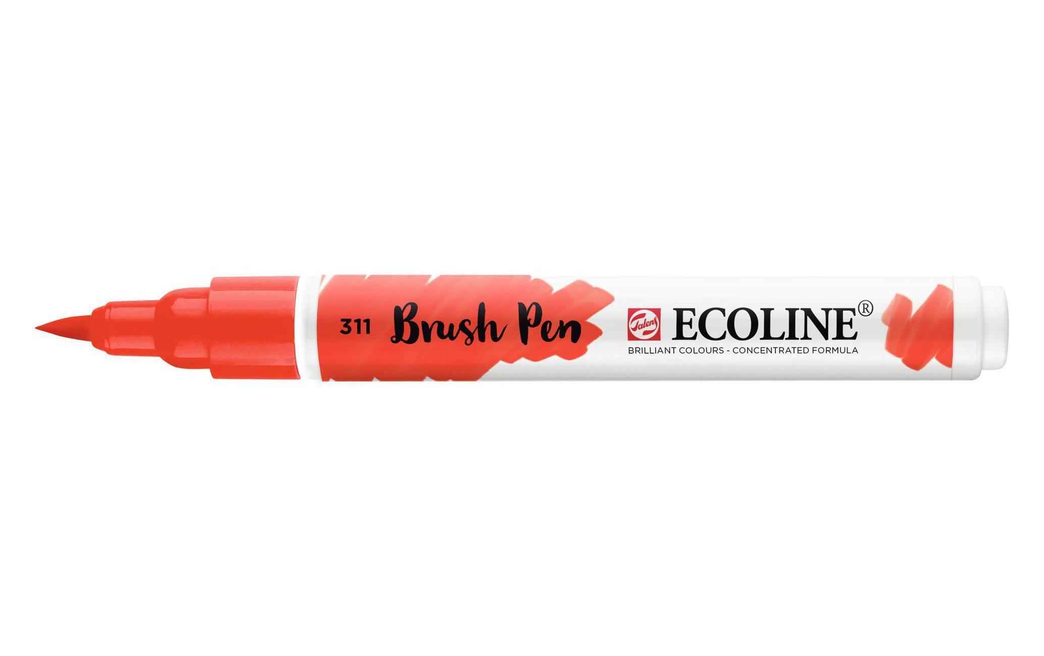 Brushpen Ecoline ZinnoberFlüssige Wasserfarbe im praktischen Brush Pen