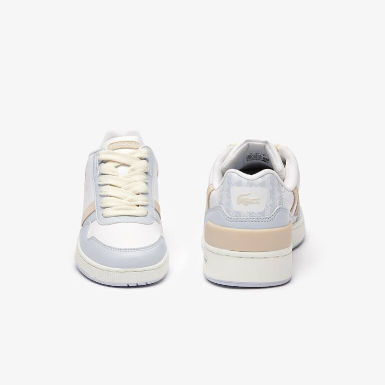 Sneakers T-Clip femme en cuir avec monogramme Sneakers - Blanc - Lacoste - Femme