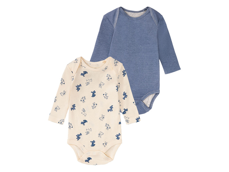 Body's voor babyjongens, set van 2, van bio-katoen