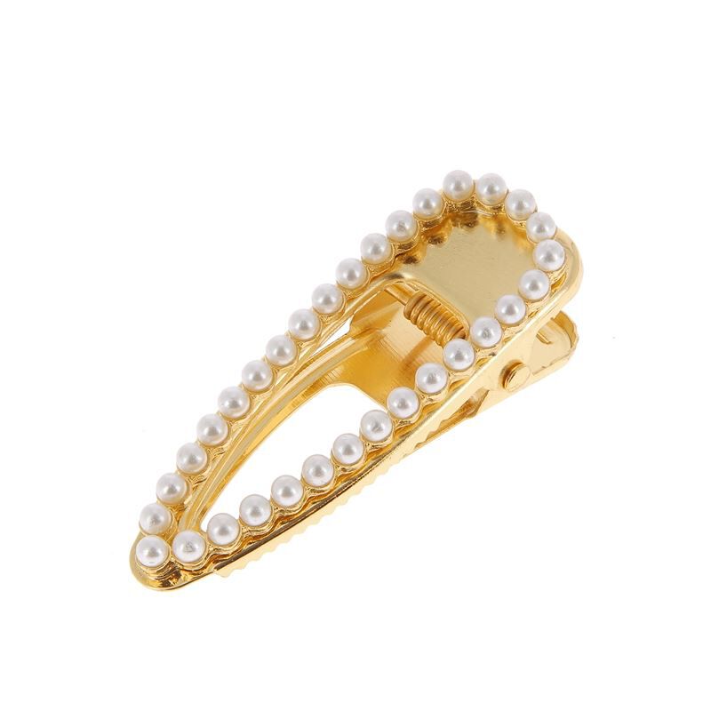 Barrette perle Dorée mini