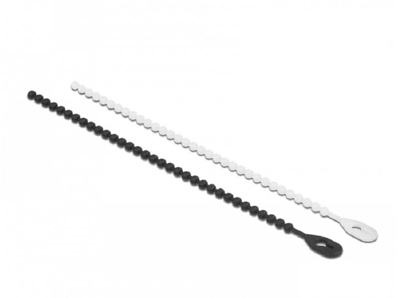 Delock Kabelbinder Schwarz/Weiss 120 mm x 3.6 mm, 100 Stück Blitzbinder