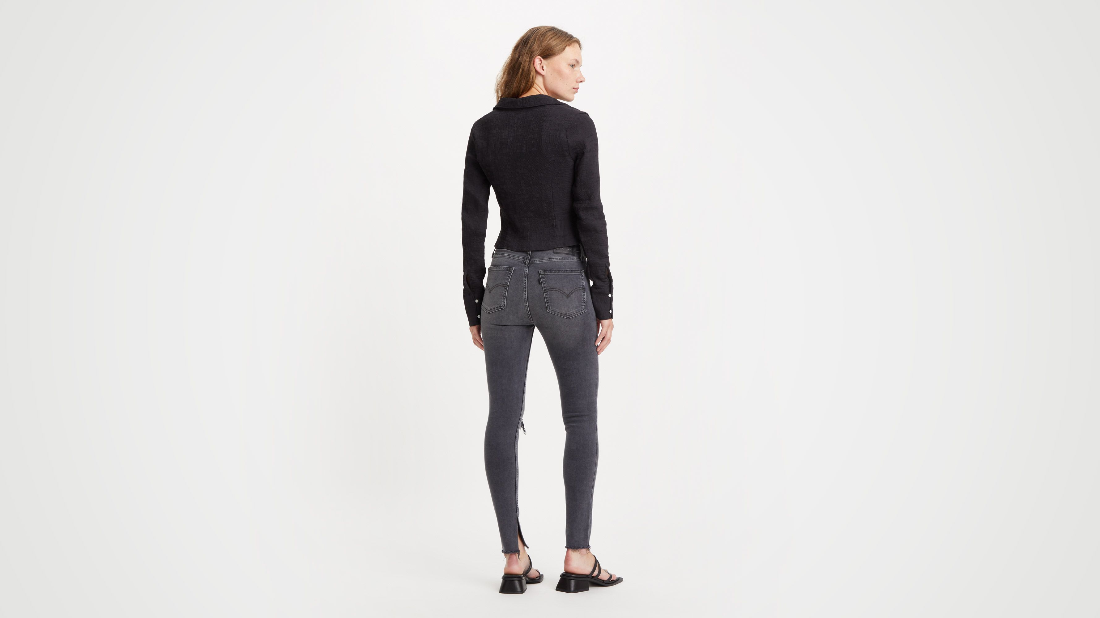 Jean skinny 721™ à taille haute - Black Destructed - Noir