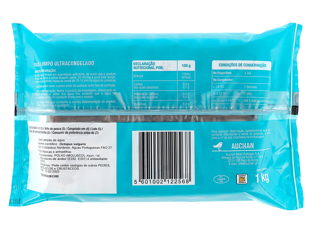 POLVO LIMPO NACIONAL AUCHAN 1KG