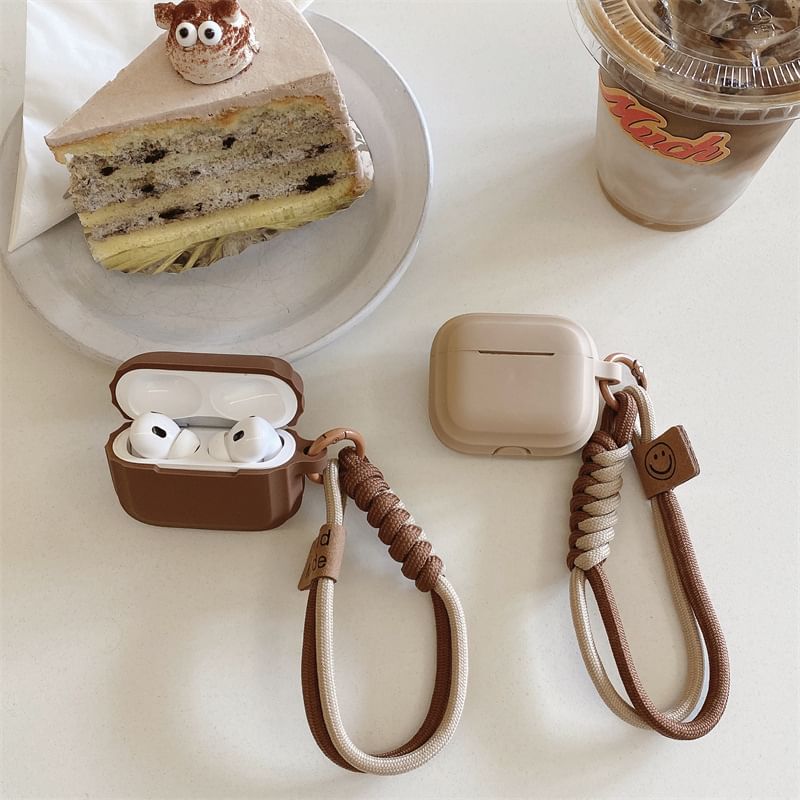 VanDi - Eenvoudige Smiley Strap AirPods / Pro oortelefoonhoesje