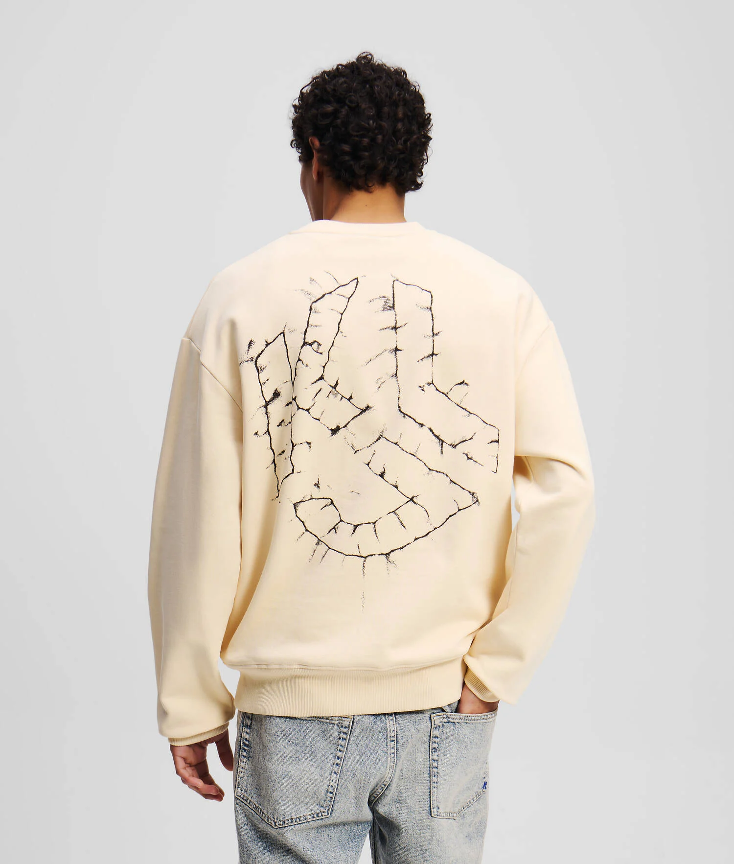 SWEAT-SHIRT AVEC MONOGRAMME SHIBORI - Frêne de bois