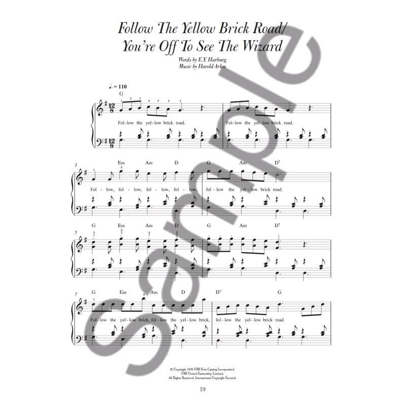 Wise Publications - The Wizard of Oz easy piano