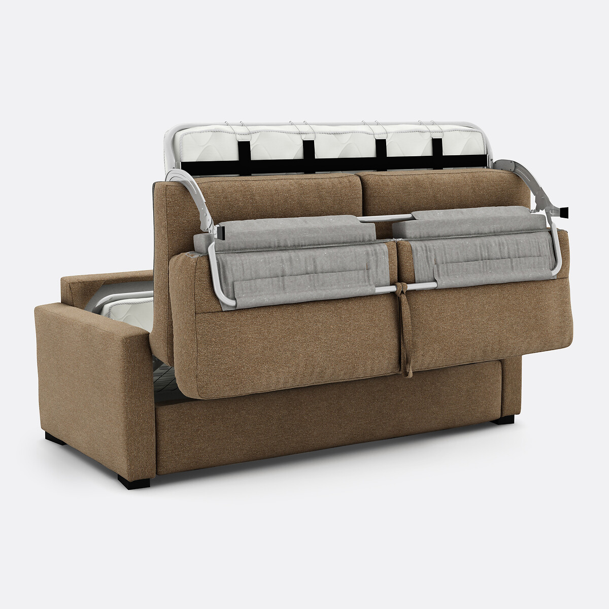 LA REDOUTE INTERIEURS<br>Sofá-cama em tecido texturizado salpicado, espuma HR premium, Timor