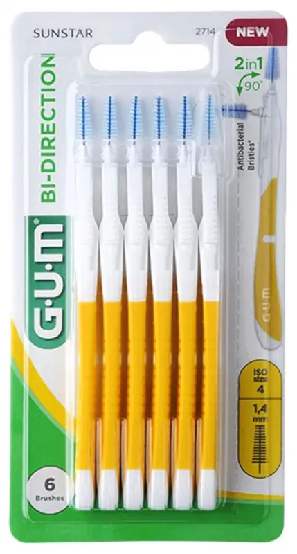 Brossette interdentaire GUM BI-DIRECTION 1,4 mm - 6 unités