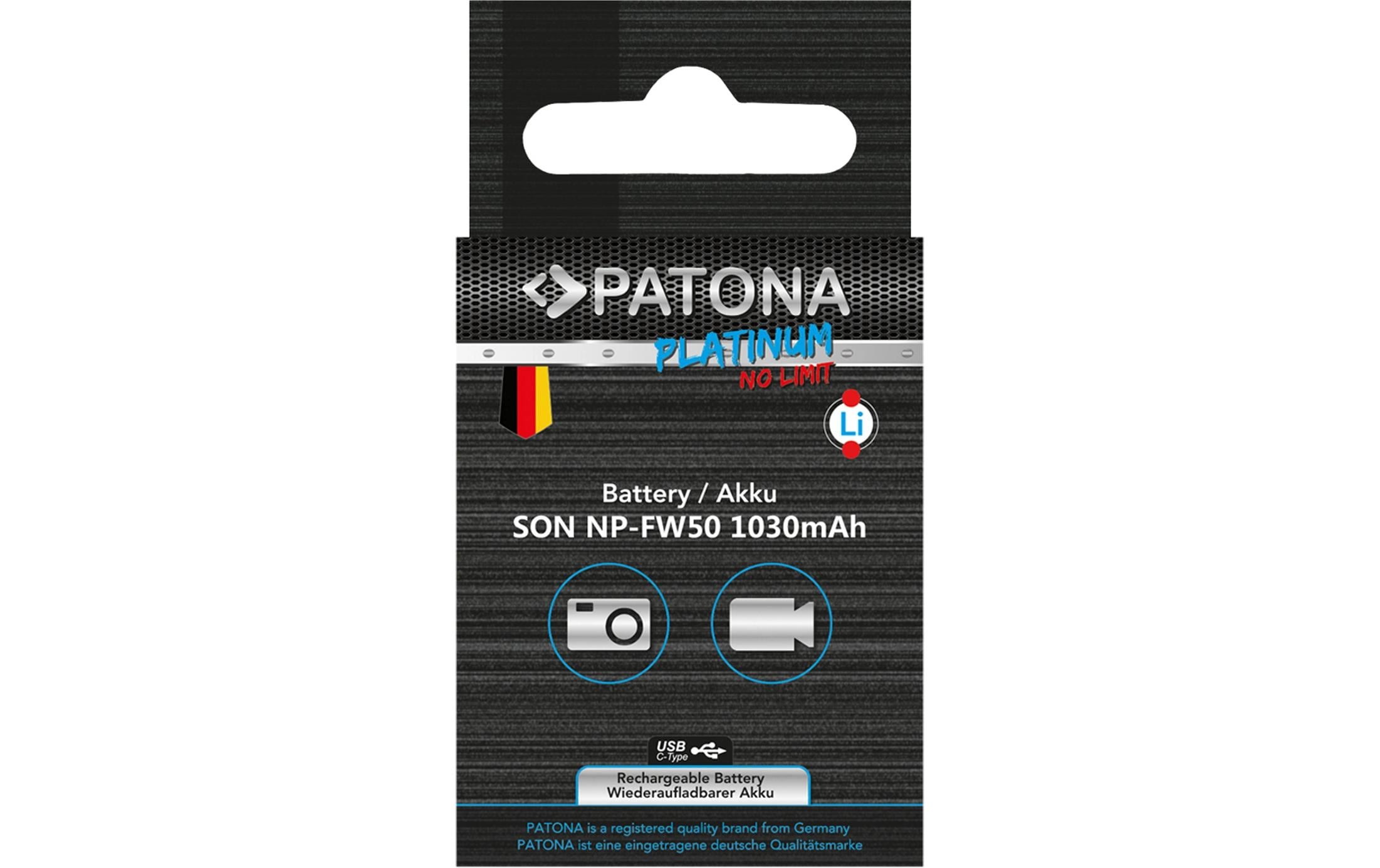 Digitalkamera-Akku Platinum Akku für Sony NP-FW50 NEX.3Platinum Batteriesatz für Sony