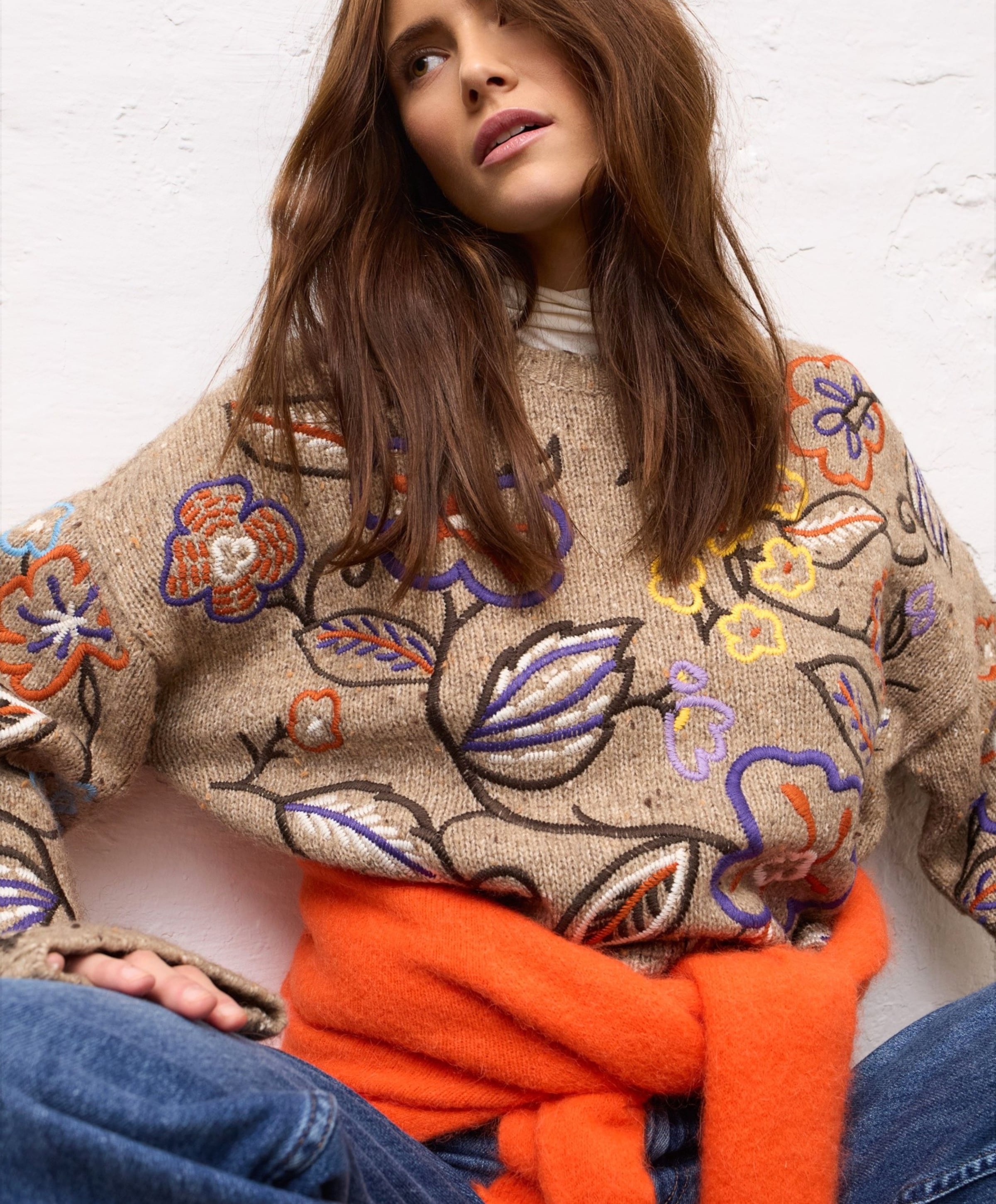 OUI Dames trui beige