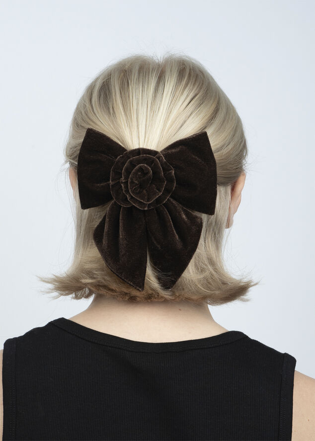 Sui Ava Rosie Velvet Bow Brown