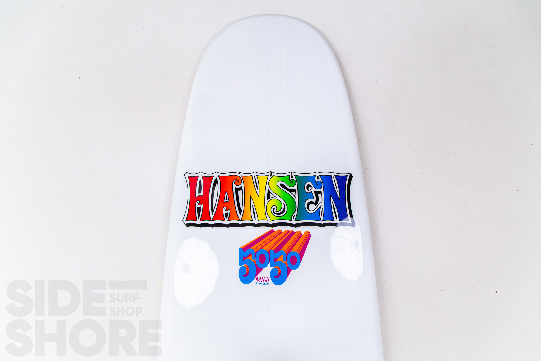 Hansen Surfboards 50-50 Mini - White Tint   Polish - 7'6 x 22 1/4