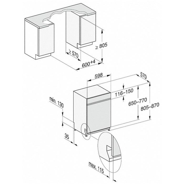 Miele Einbau-Geschirrspüler G 7110 SCI