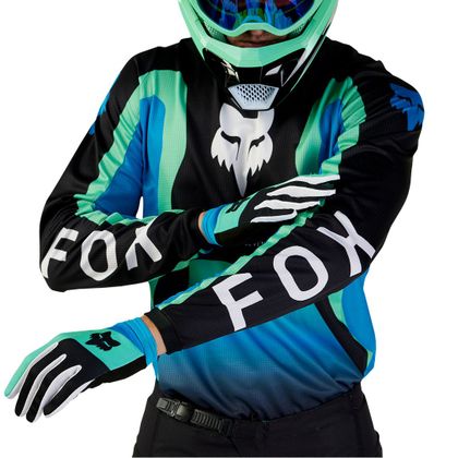Maillot cross Fox 180 - BALLAST 2024 - Noir / Bleu