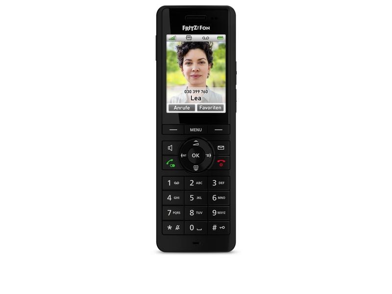AVM Mobilteil FRITZ!Fon X6 Schwarz Das Multitalent für Telefonie und Smart Home