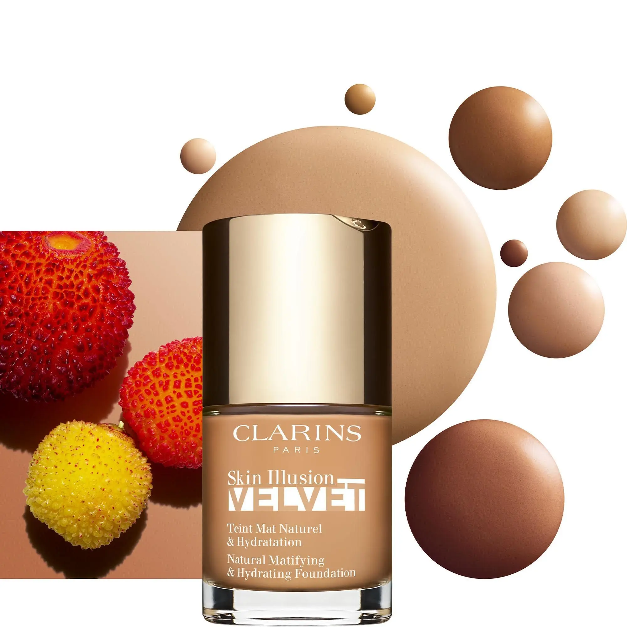 Clarins - Skin Illusion Velvet - Teint Mat Naturel & Hydratation Fond de Teint- Fond de Teint