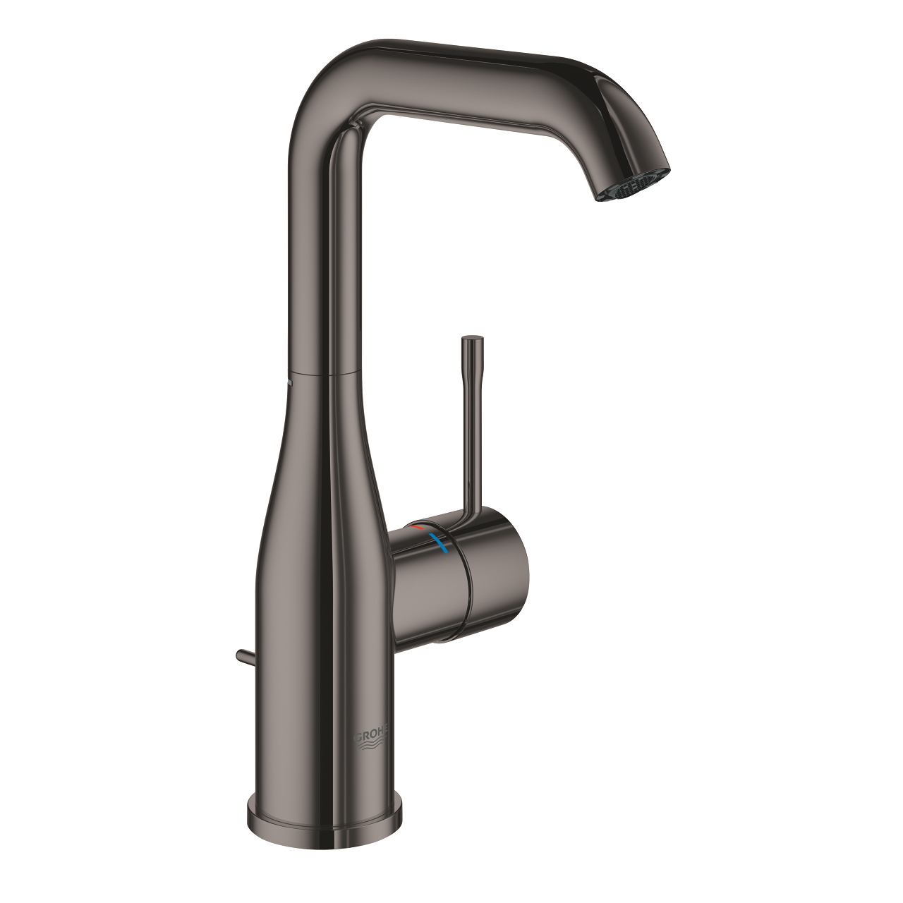 Grohe Essence New wastafelkraan L-size met hoge draaibare uitloop cartouche hard graphite