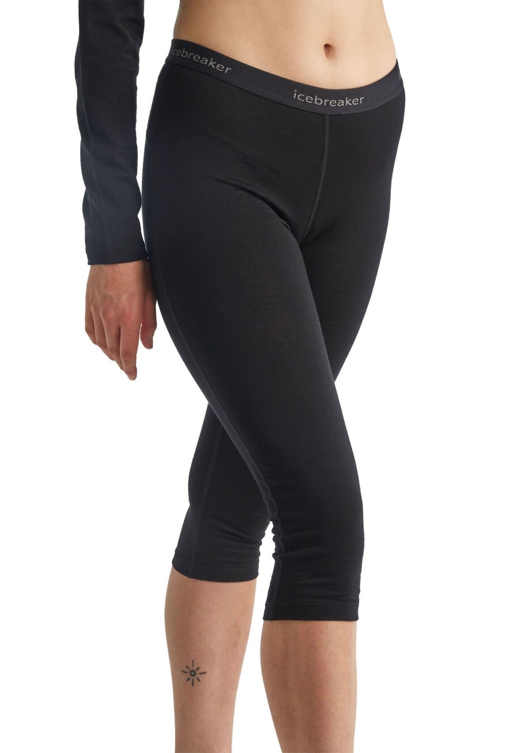 Icebreaker Damen Legless Leggings 200 Oasis 3/4 Leggings Black
