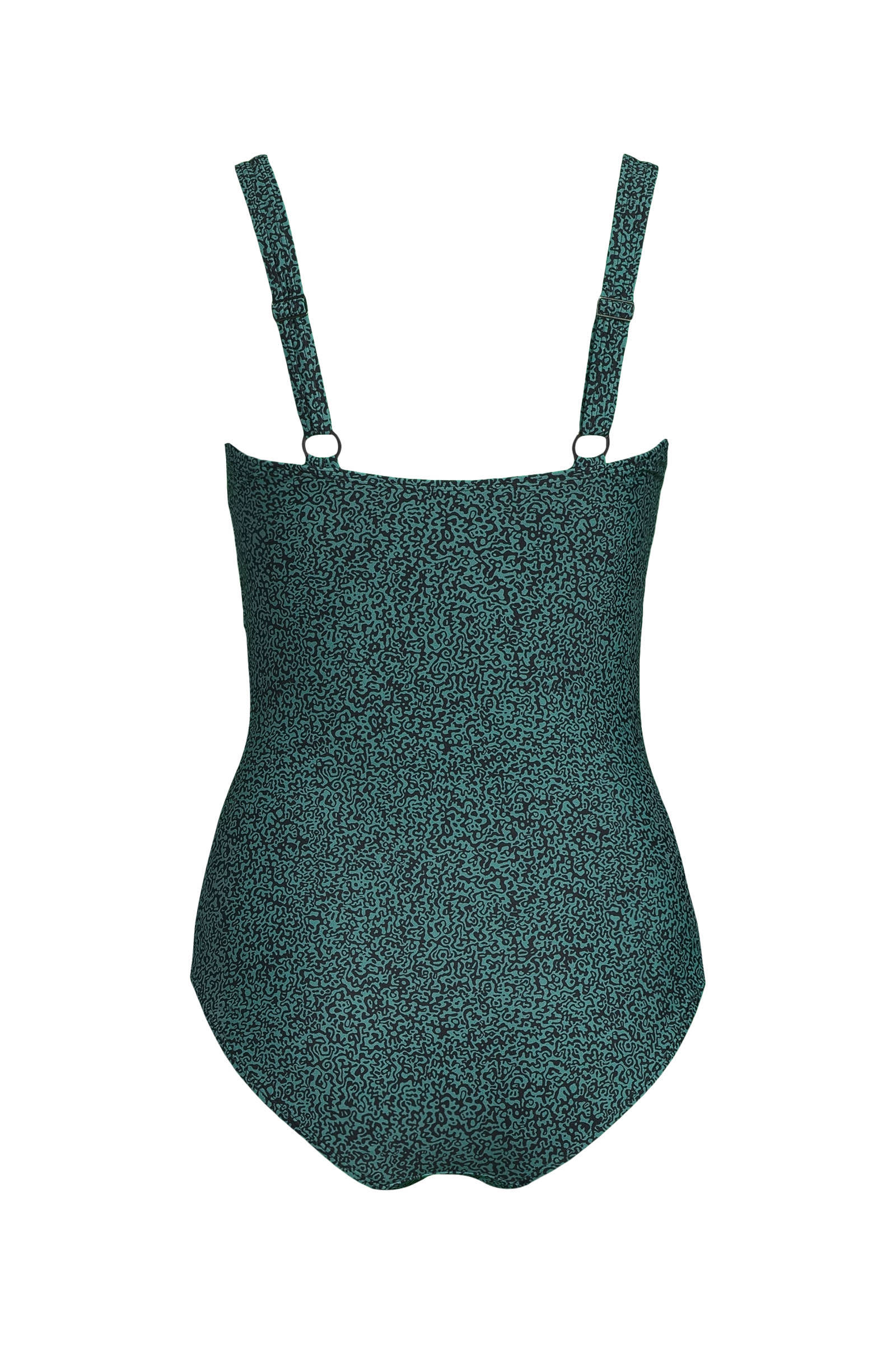 BEACHWAVE corrigerend badpak groen/zwart
