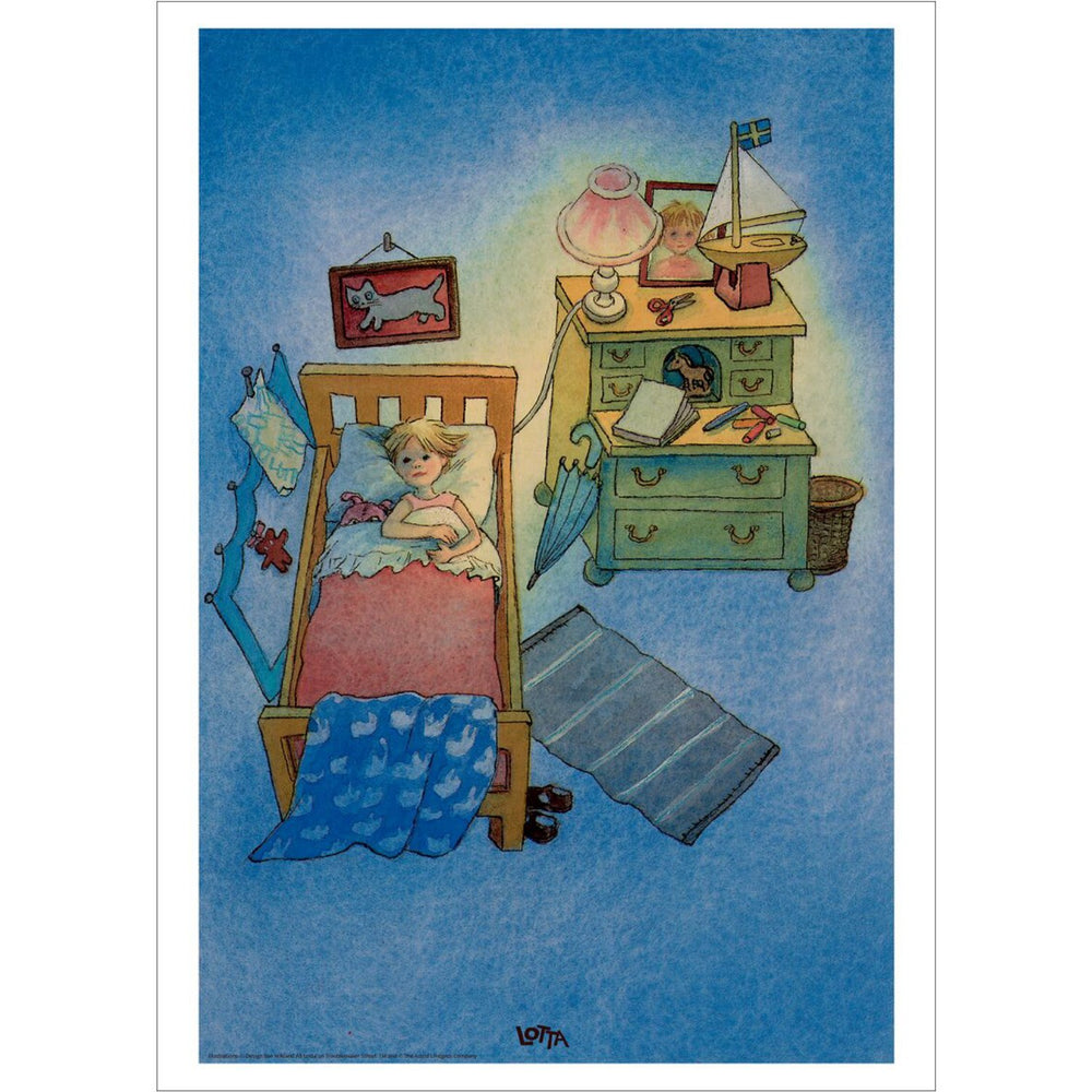 Køb Poster & Frame Astrid Lindgren - Goodnight - Lotta On Troublemaker Street