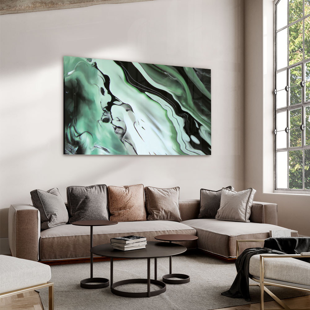 Walljar acrylglas schilderij - Groovy waves Acrylglas schilderij - 150 x 225 cm
