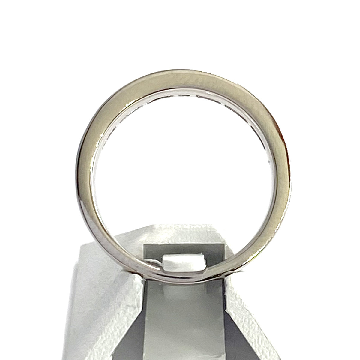 Bague demi tour d'occasion or 750 blanc diamants 3.5 mm