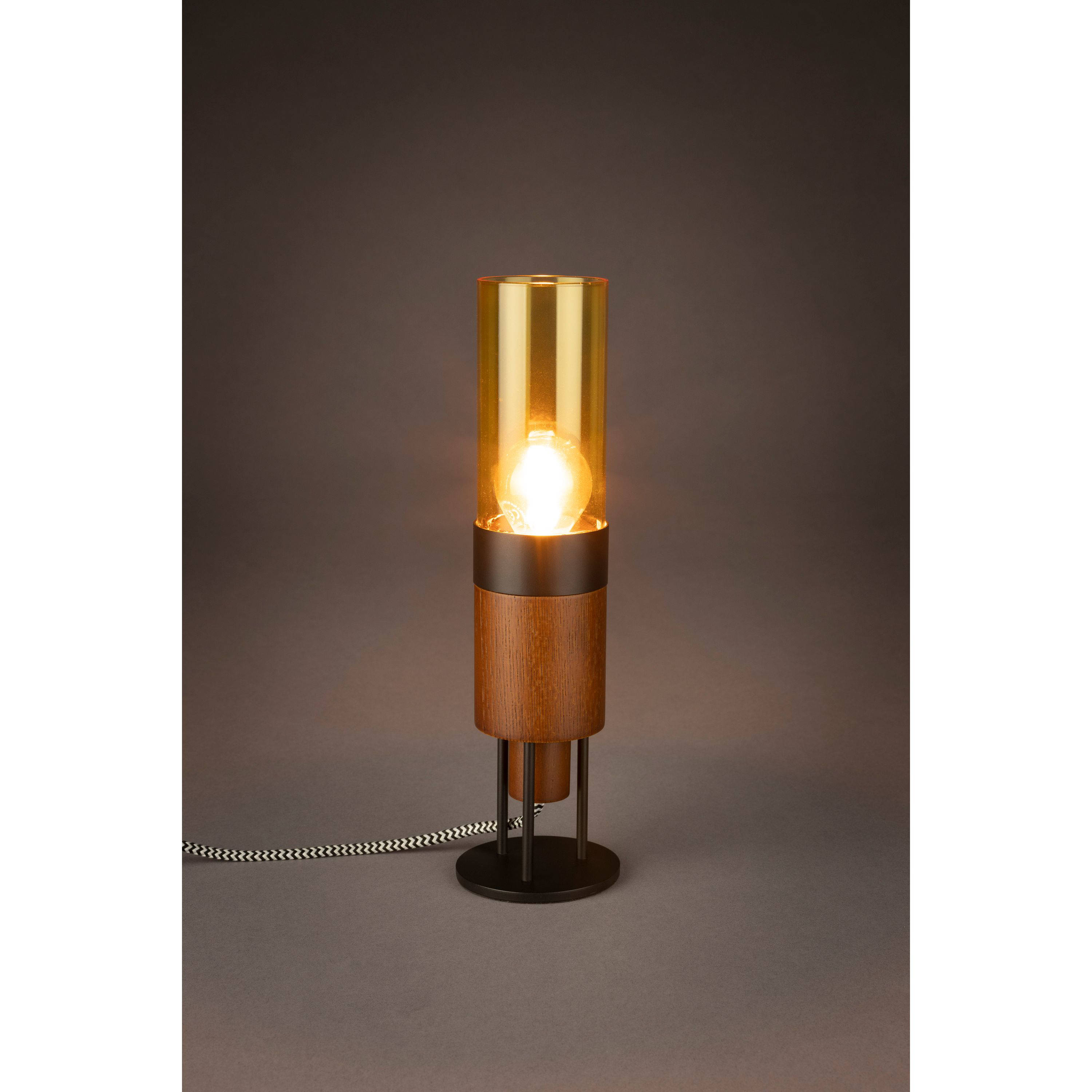 Dutchbone Momo bureaulamp/ tafellamp Amber Geel