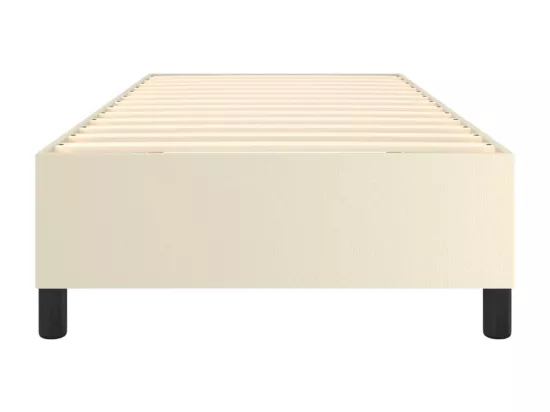 Sommier tapissier Crème 90x200 cm Similicuir