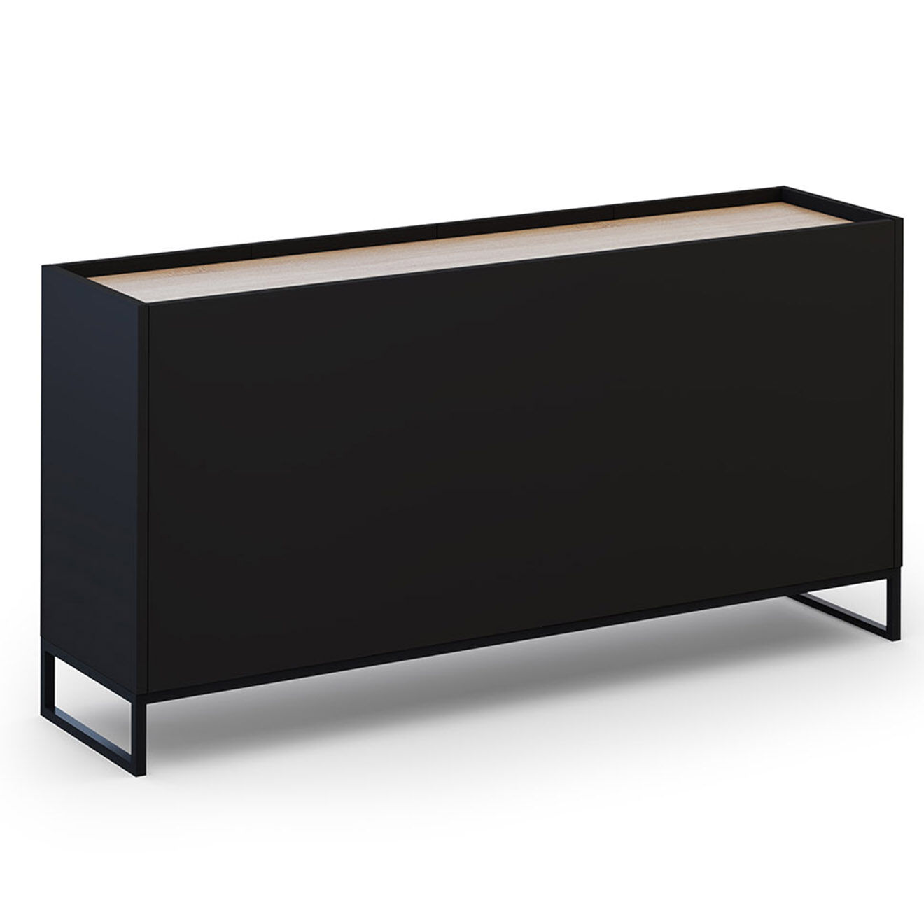 Windsor & Co Buffet Helene chêne naturel/noir - 160x40x80 cm