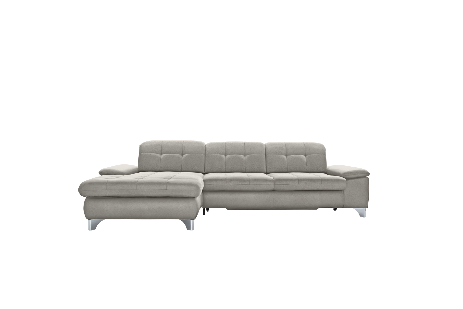 polsterpower Ecksofa - Saddle alu - Basismodell - Recamiere links