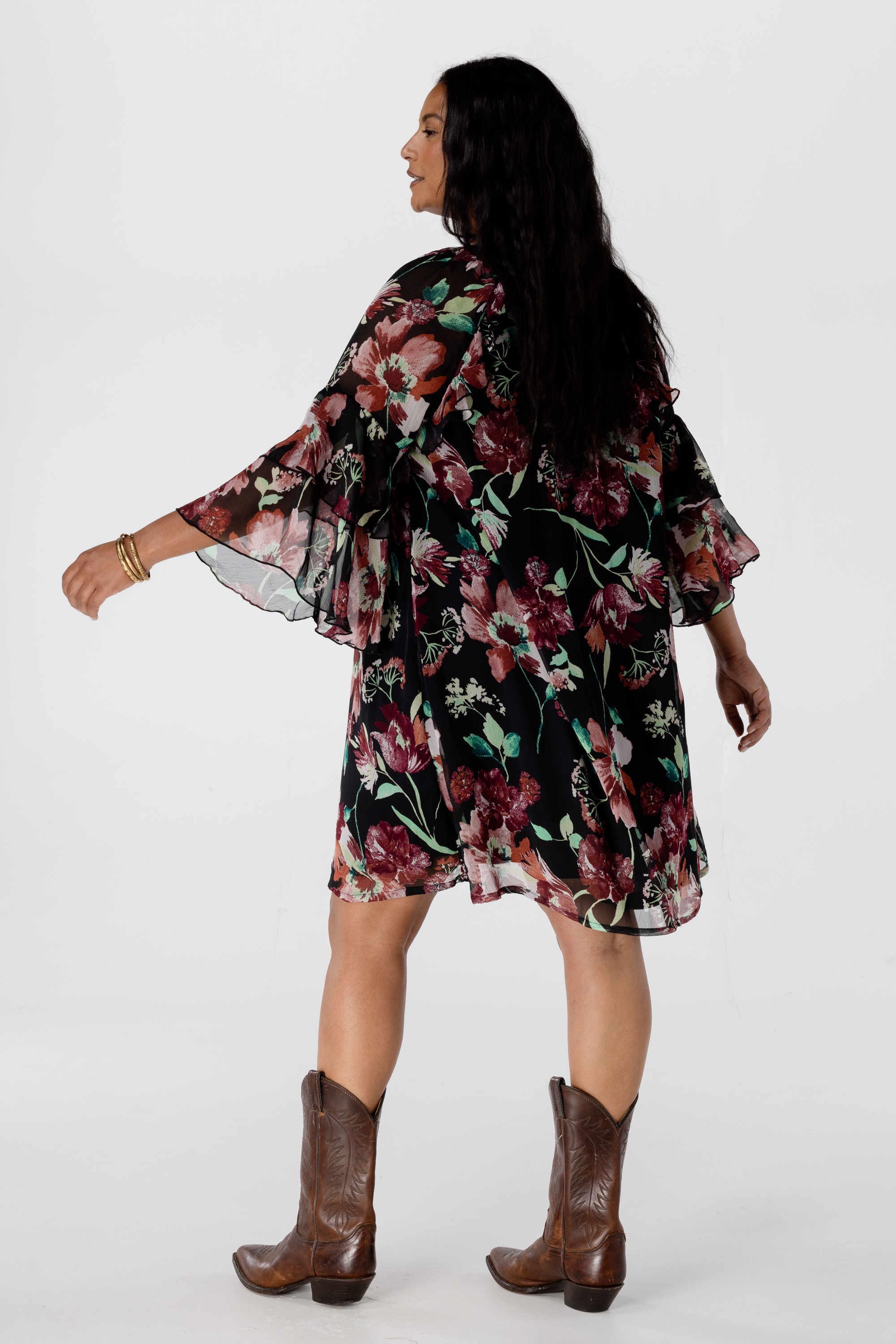 Jurk met print Multi Grey/ Black