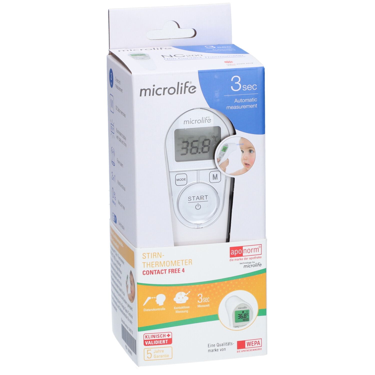 aponorm® Stirnthermometer Contact-Free 4